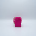 Load image into Gallery viewer, Sandalia casual tacón bajo rosa fushia y anaranjada