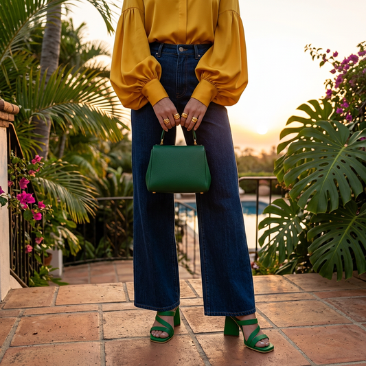 Sandalia casual verde