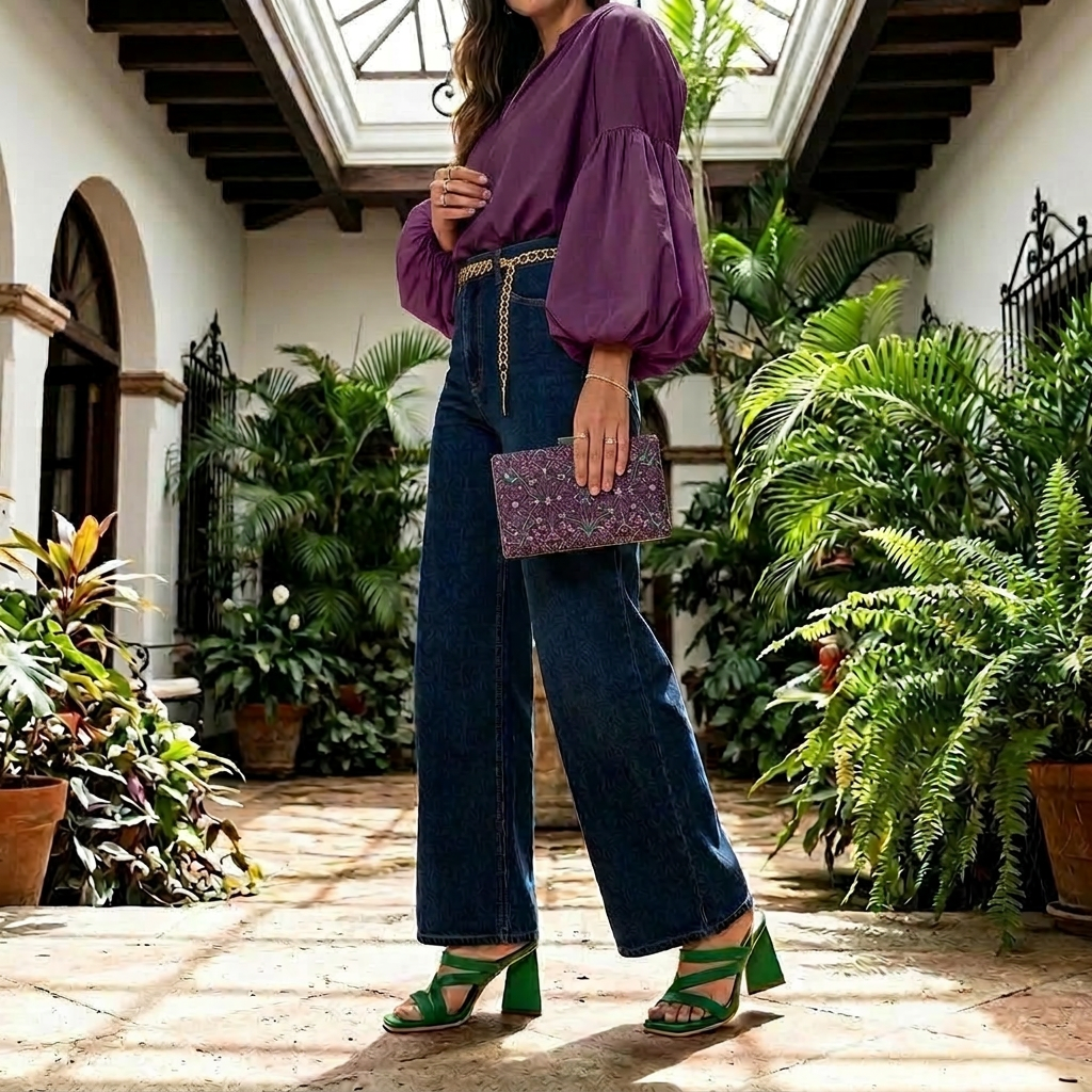 Sandalia casual verde